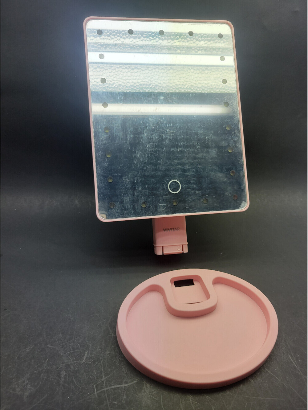 Vivitar 22-LED Lighted Vanity Makeup Mirror Pink   *READ*